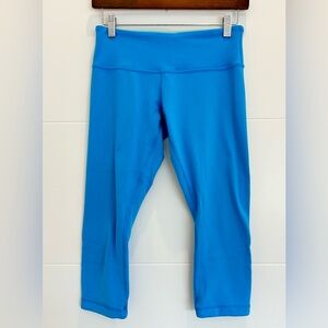 Lululemon Wunder Under Cropped Legging Bright Blue Size 6